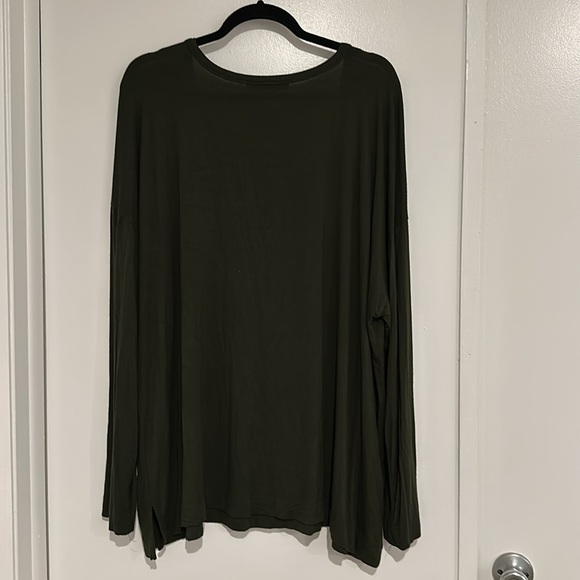 LOFT 24/26 Plus Dark Green Long
Sleeve Blouse - Picture 3 of 6